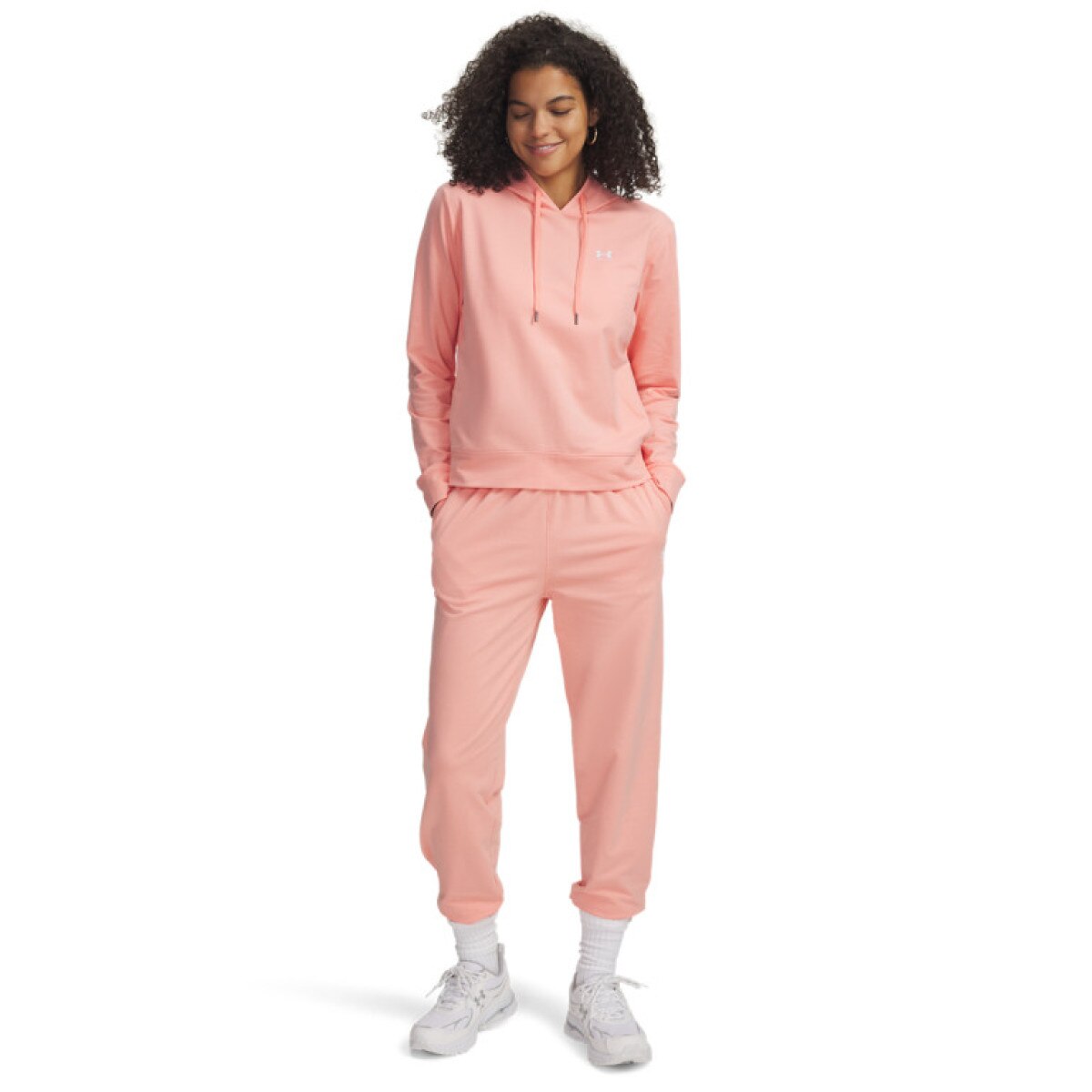 Damskie spodnie dresowe joggery Under Armour Sport Terry Jogger - różowe