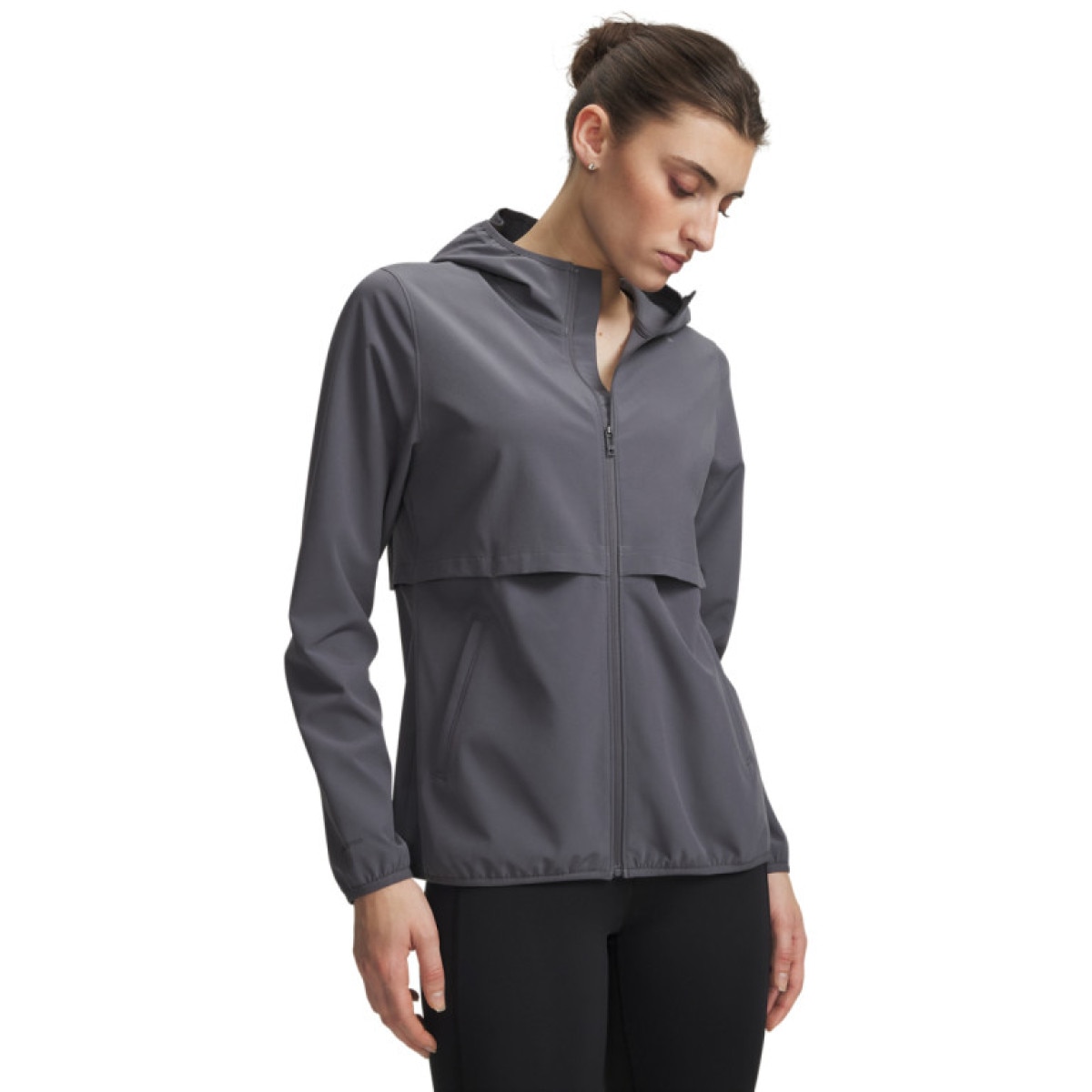 Damska kurtka do biegania Under Armour UA Velociti STORM Jacket - szara