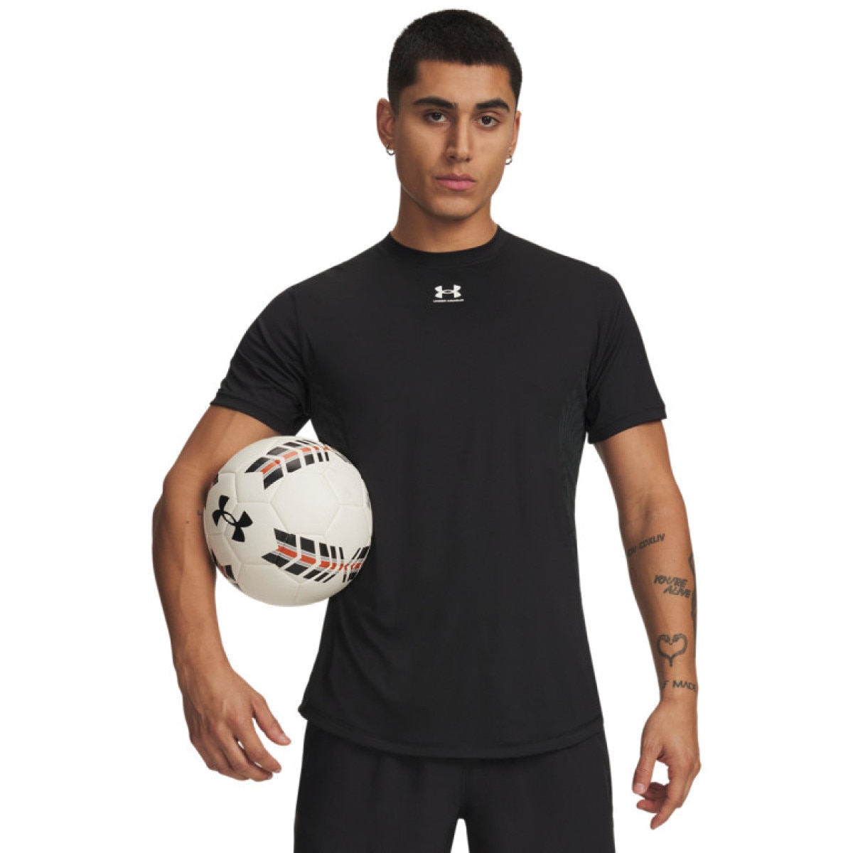 Męska koszulka piłkarska Under Armour UA M Challenger Pro PRNT SS – czarna