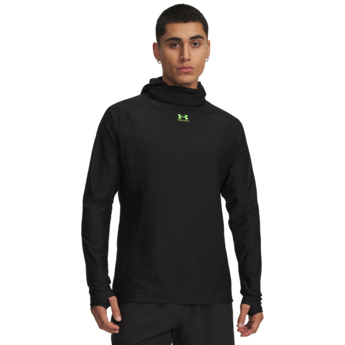Męska bluza piłkarska z kapturem i kominiarką Under Armour UA Challenge Elite Balaclava - czarna