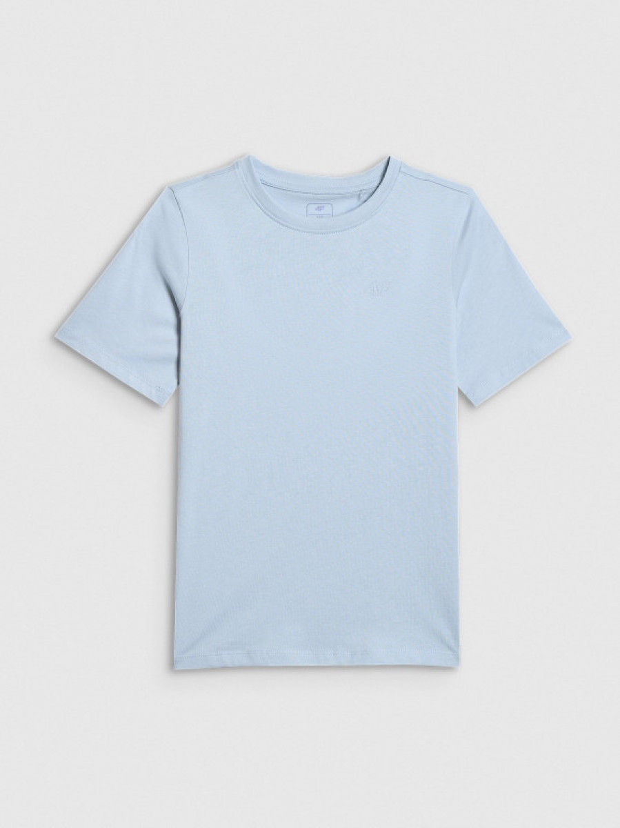 Chłopięcy t-shirt regular 4F 4FJWSS26TTSHM3006 - niebieski