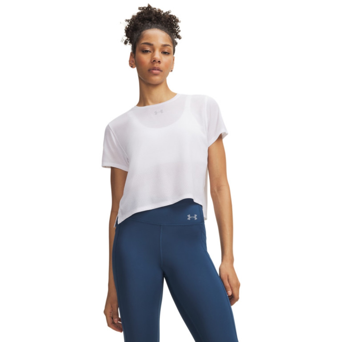 Damska koszulka do biegania Under Armour UA Velociti Shortsleeve - biała