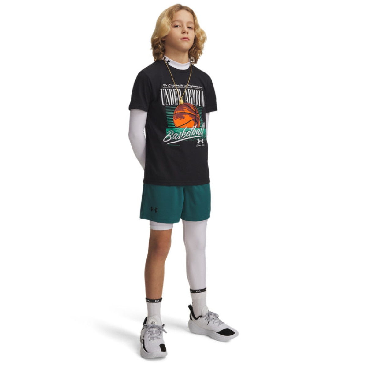 Chłopięca koszulka do koszykóki Under Armour UA B Basketball SS - czarna