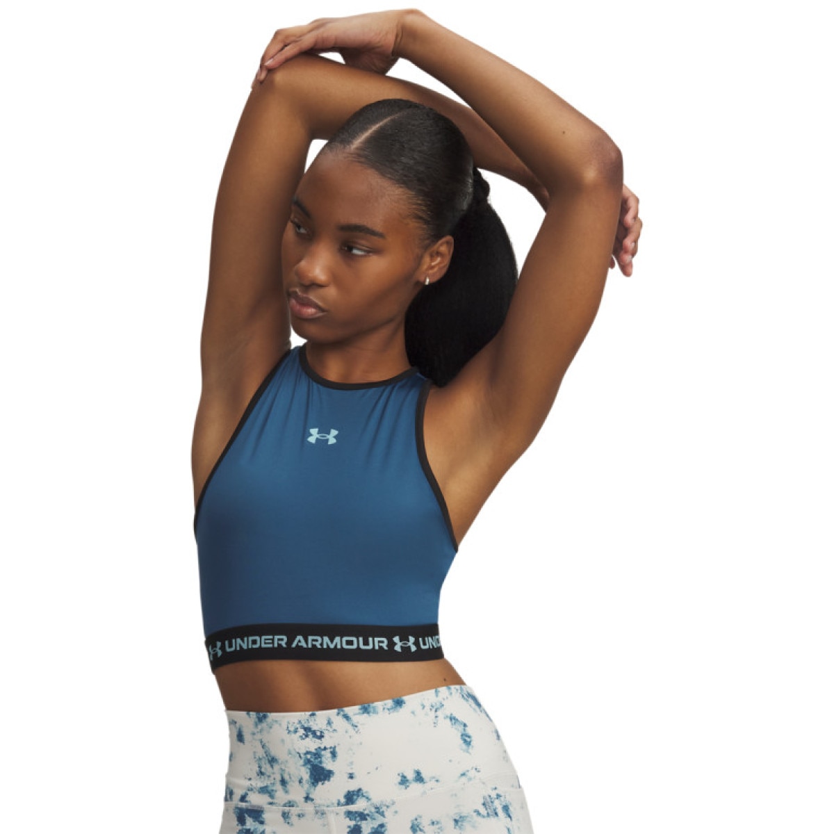 Damski top treningowy Under Armour HeatGear Mesh Tank - niebieski