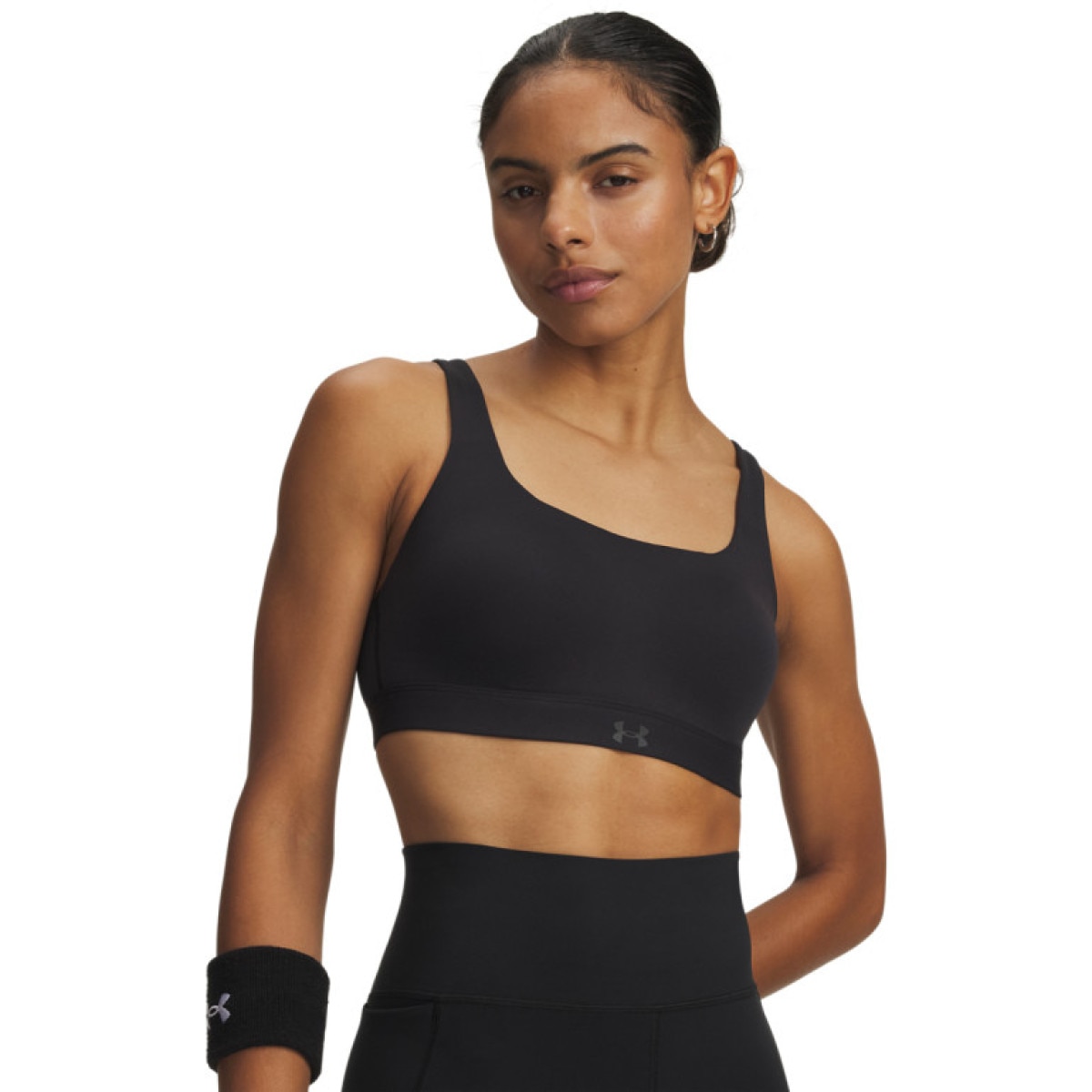 Damski biustonosz treningowy z wysokim wsparciem Under Armour UA Effortless High - czarny