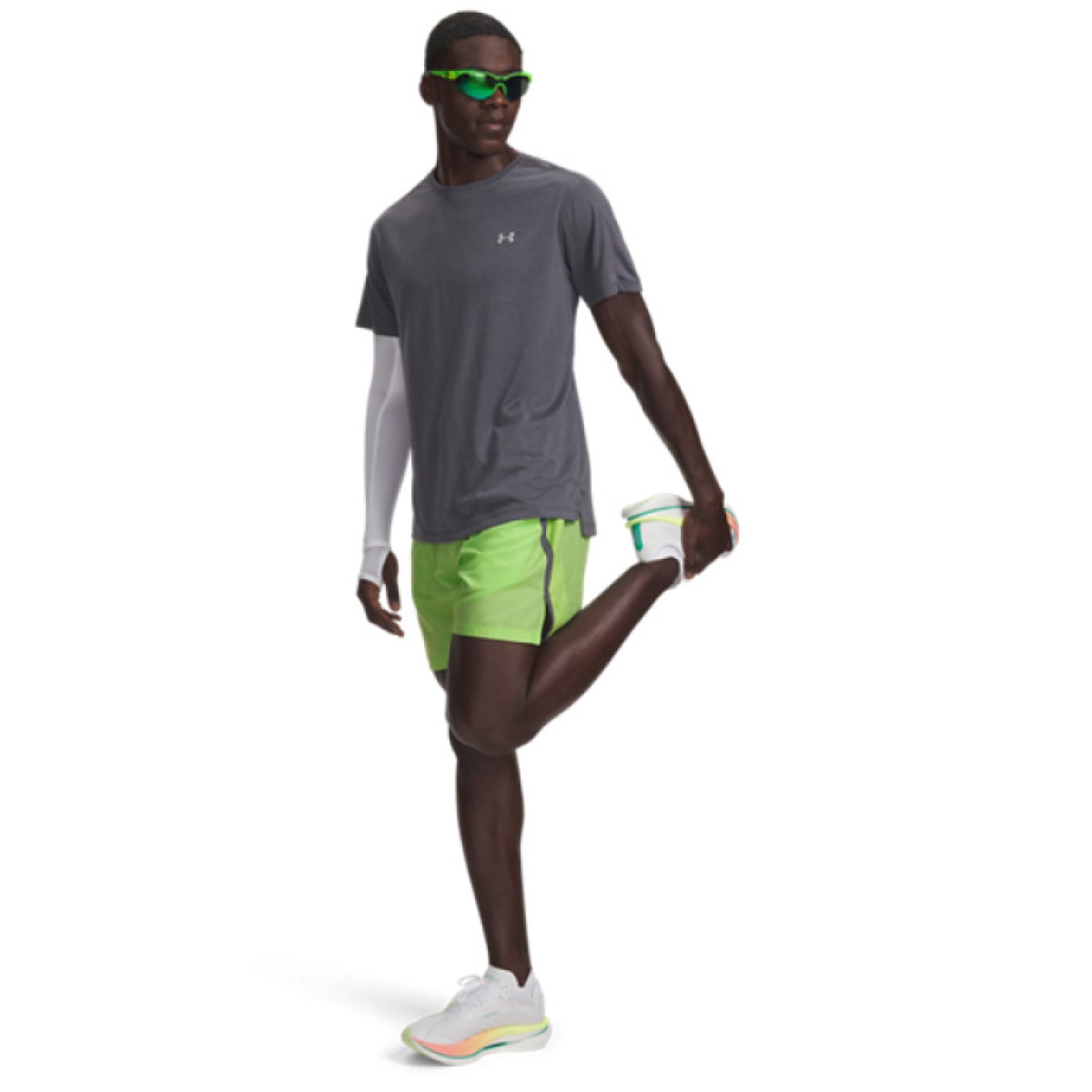 Męskie spodenki do biegania Under Armour UA Launch 7\'\' Short - zielone