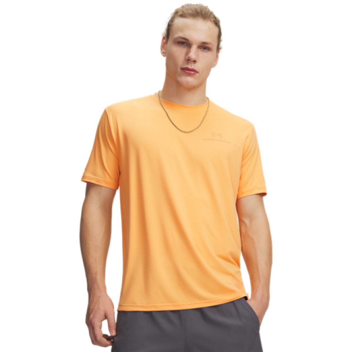 Męska koszulka treningowa Under Armour Vanish Energy SS - pomarańczowa