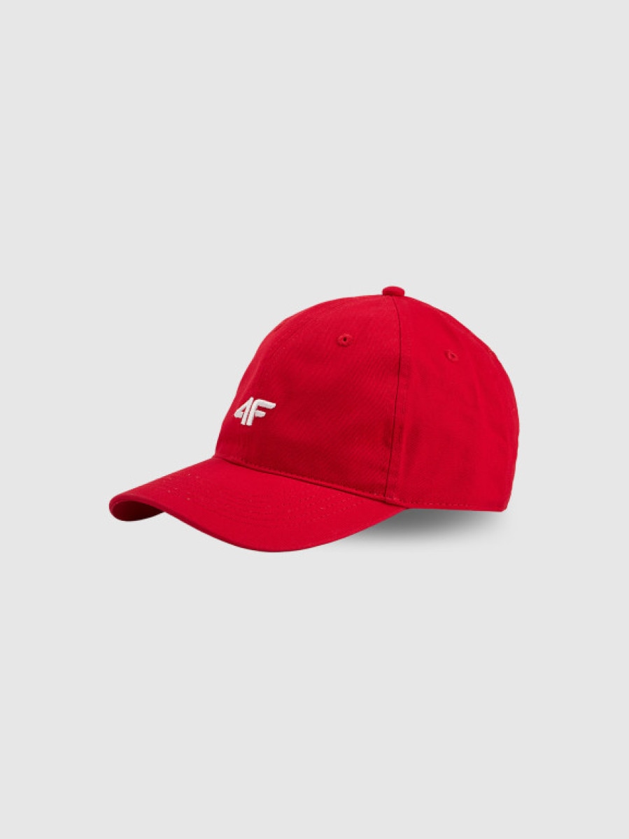 Czapka z daszkiem uniseks 4F 4FRSS26ACABU589 - czerwona