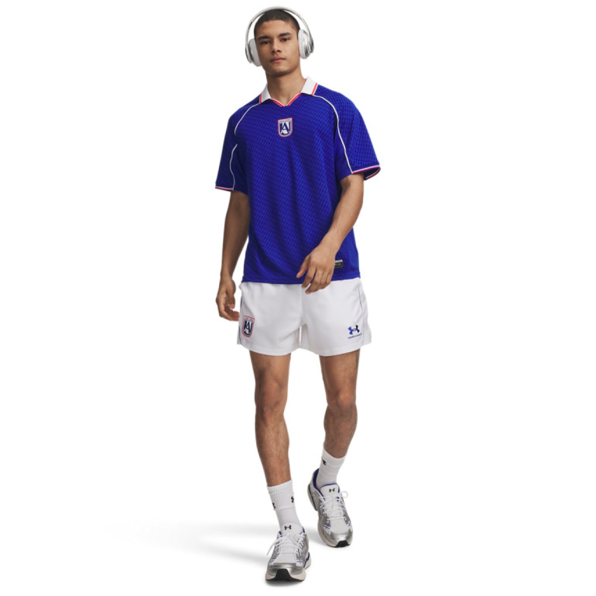 Męskie spodenki piłkarskie Under Armour UA 96 Terrace Country - białe