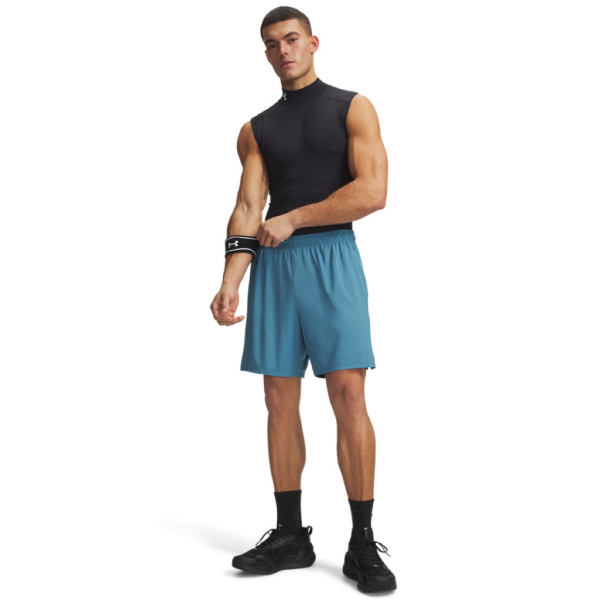 Męskie spodenki treningowe Under Armour Tech Vent 7in Shorts - niebieskie