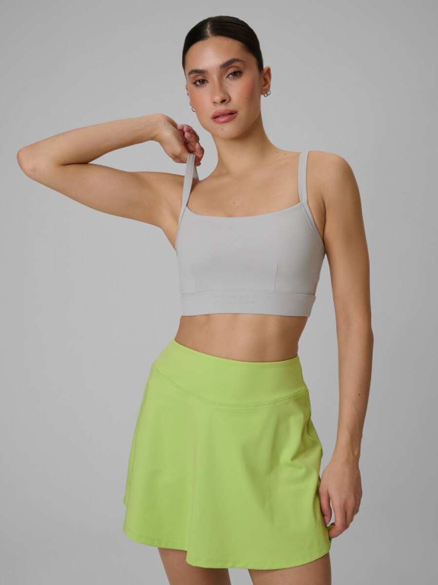 Damski biustonosz treningowy 4F 4FWSS26USBAF207 -  szary