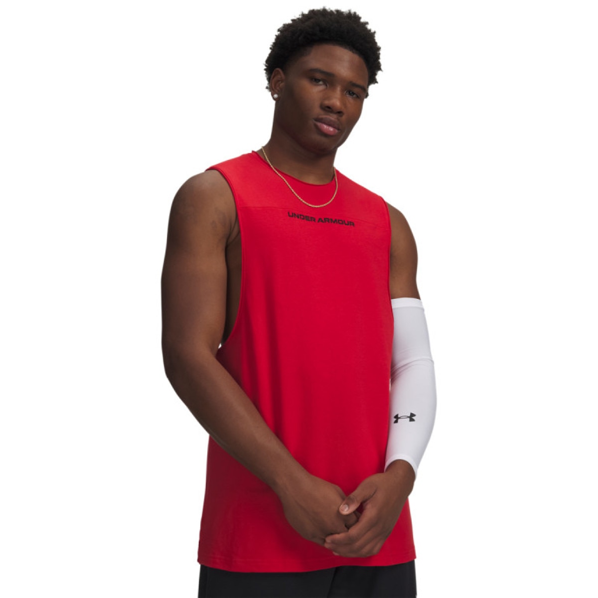 Męski top treningowy Under Armour UA Hoops Training Tank - czerwona