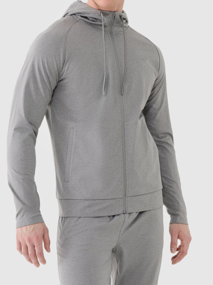 Męska bluza treningowa 4F 4FWSS26TFSWM631 - szara