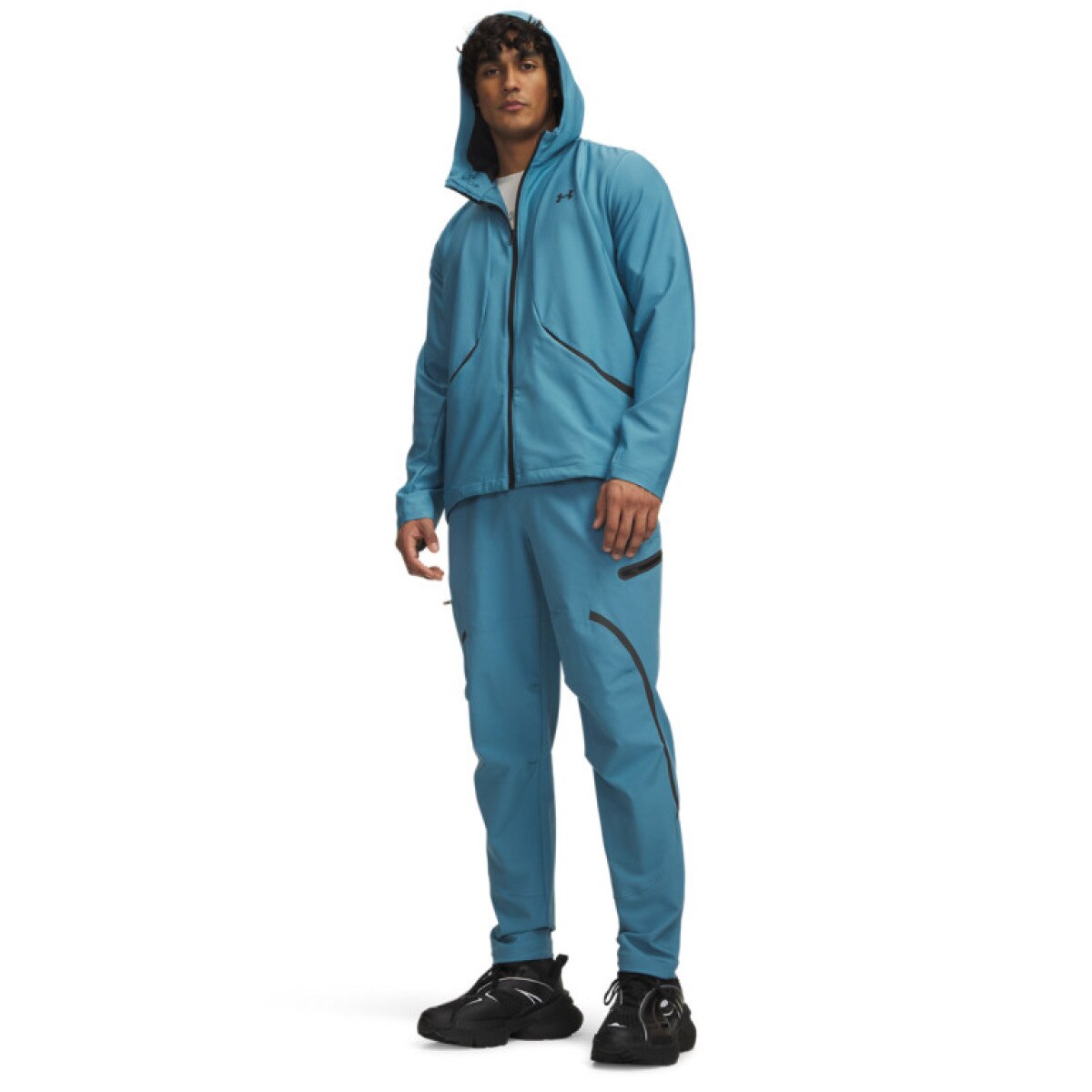 Męskie spodnie treningowe cargo UA Unstoppable Cargo Pant - niebieskie
