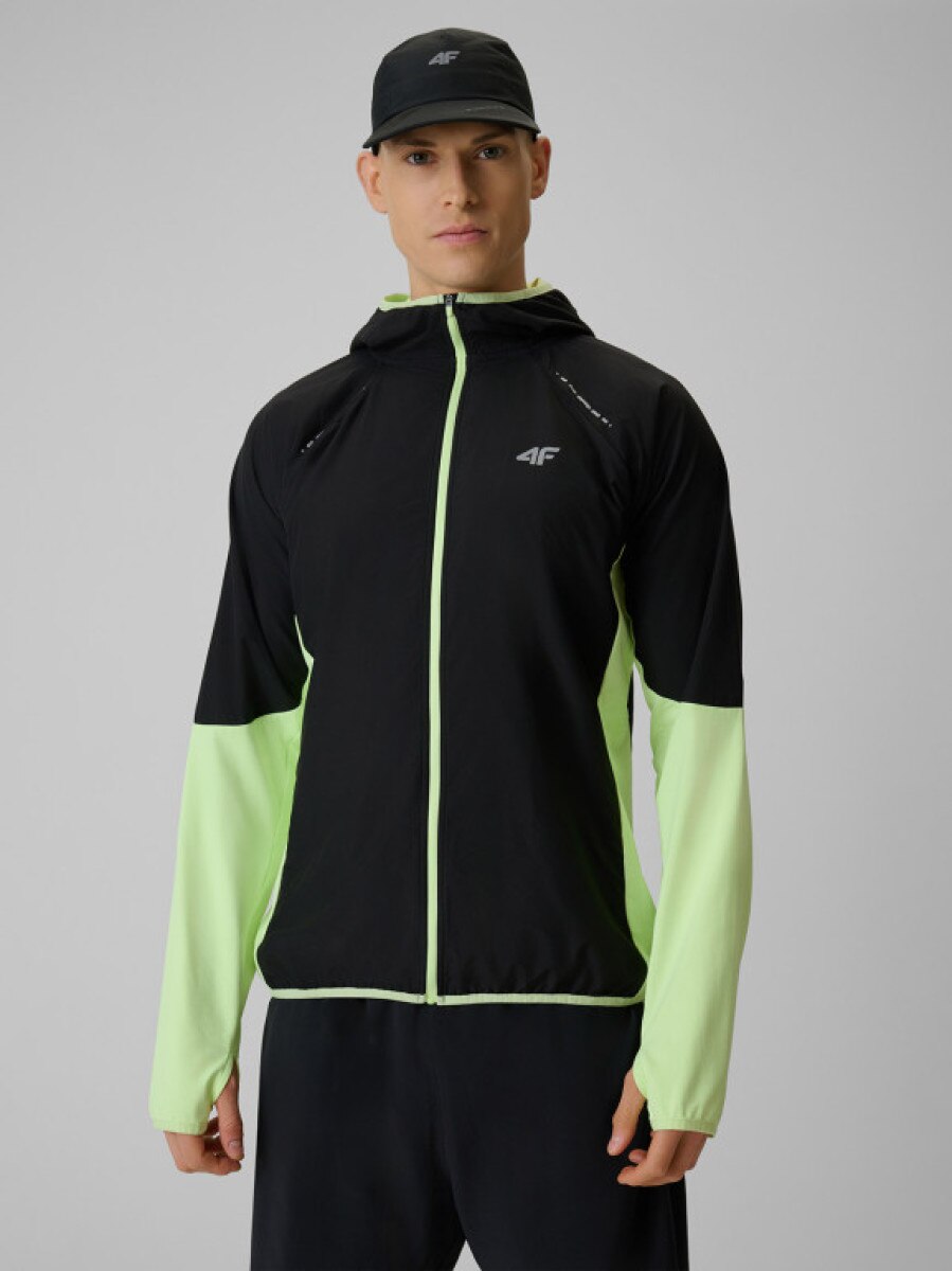 Męska bluza do biegania 4F 4FWSS26TFSWM643 - limonkowa