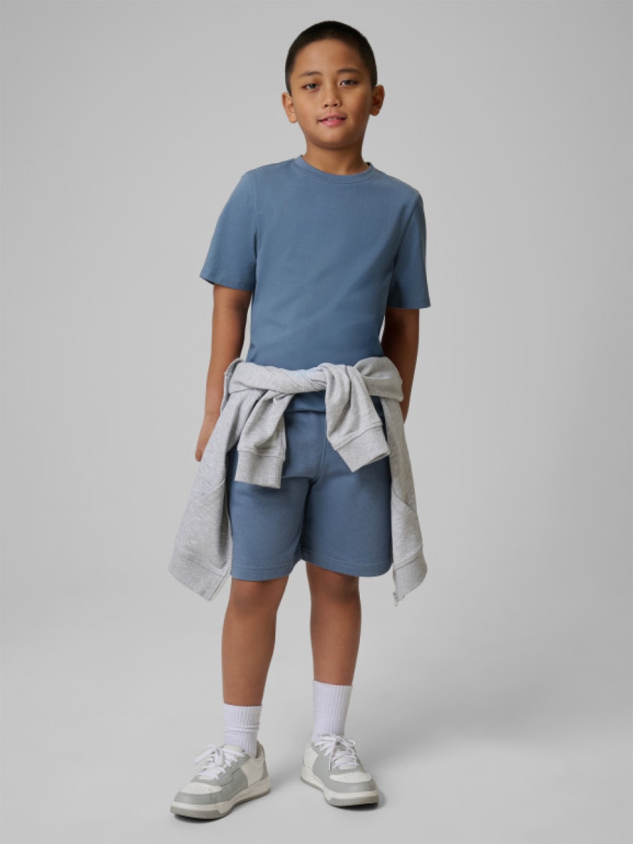 Chłopięce spodenki dresowe 4F 4FJRSS26TSHOM0866 - denim