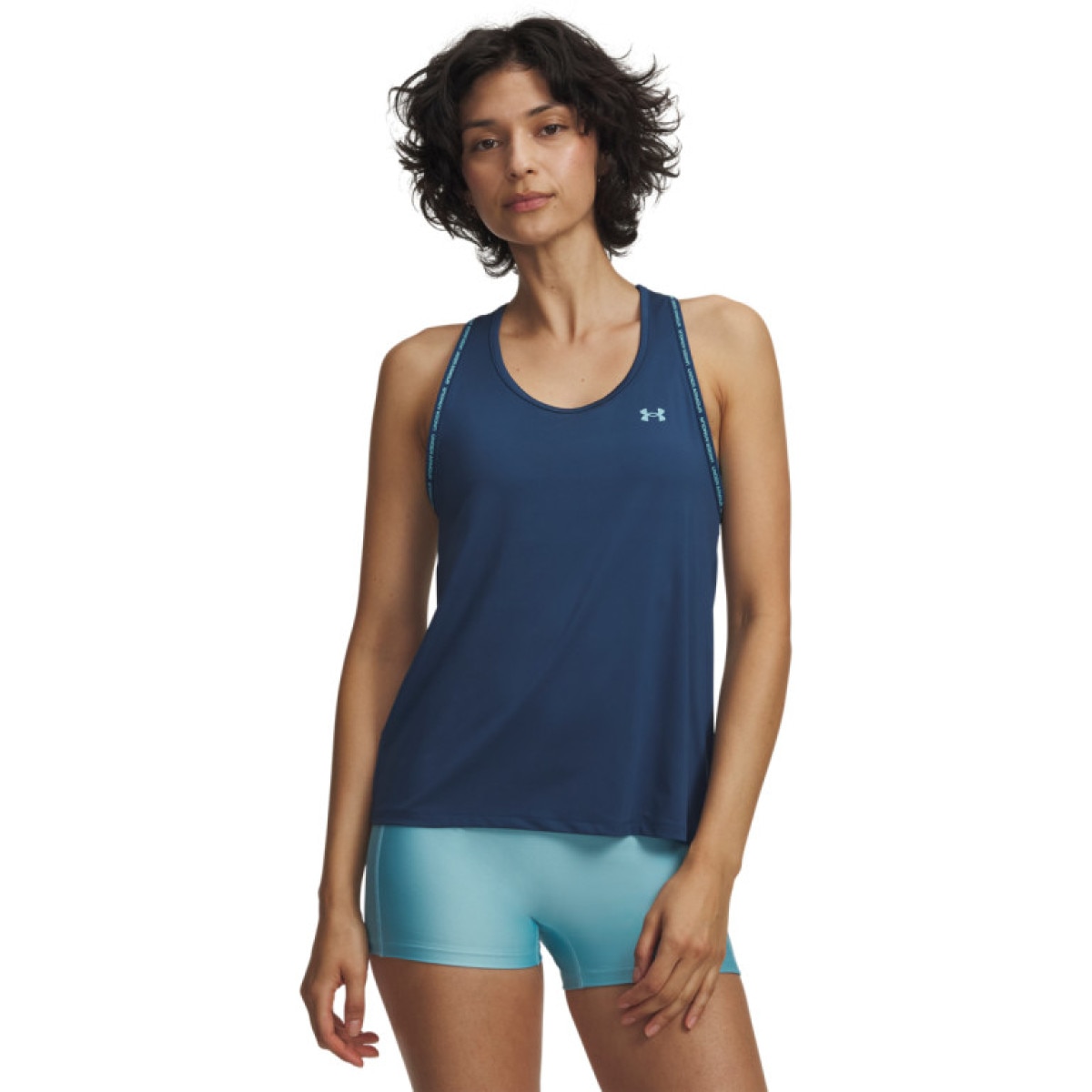 Damski top treningowy Under Armour Tech Knockout Tank - granatowy