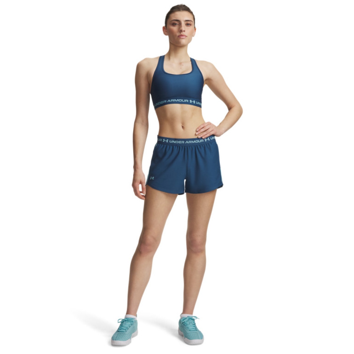 Damskie spodenki treningowe Under Armour Tech Play Up Shorts - granatowe