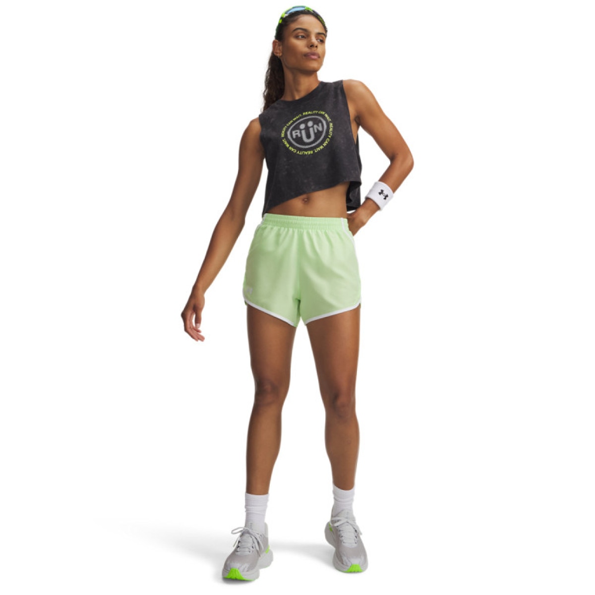 Damskie spodenki do biegania Under Armour UA Fly By 3\'\' Shorts - zielone