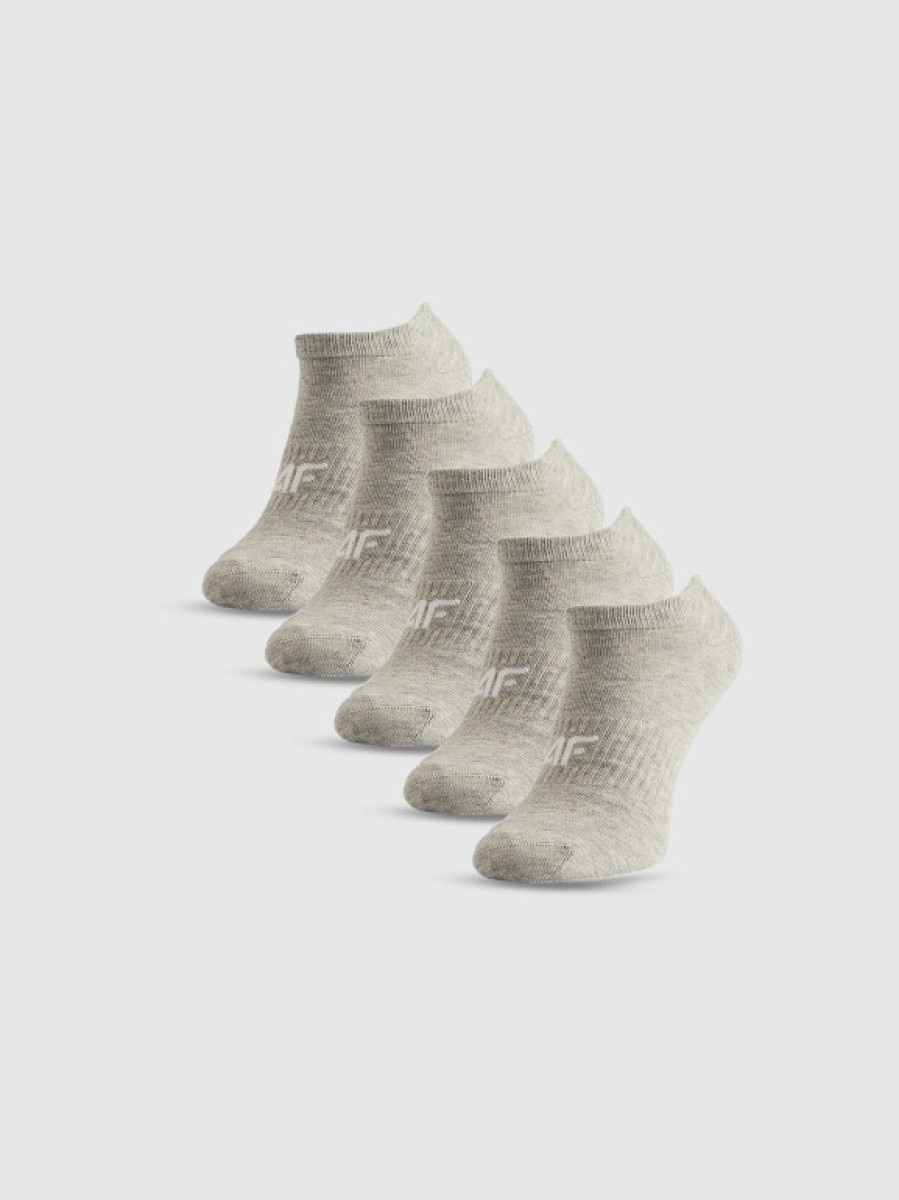 Damskie skarpetki stopki (5-pack) 4F 4FRSS26USOCF0828 - szare