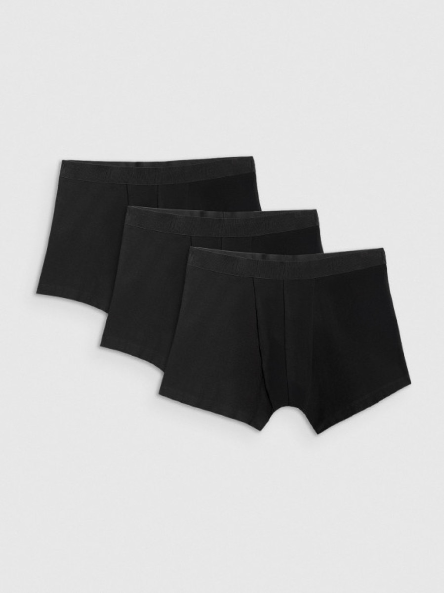 Męskie bokserki (3-pack) 4F 4FRSS26UBXSM103 - czarne