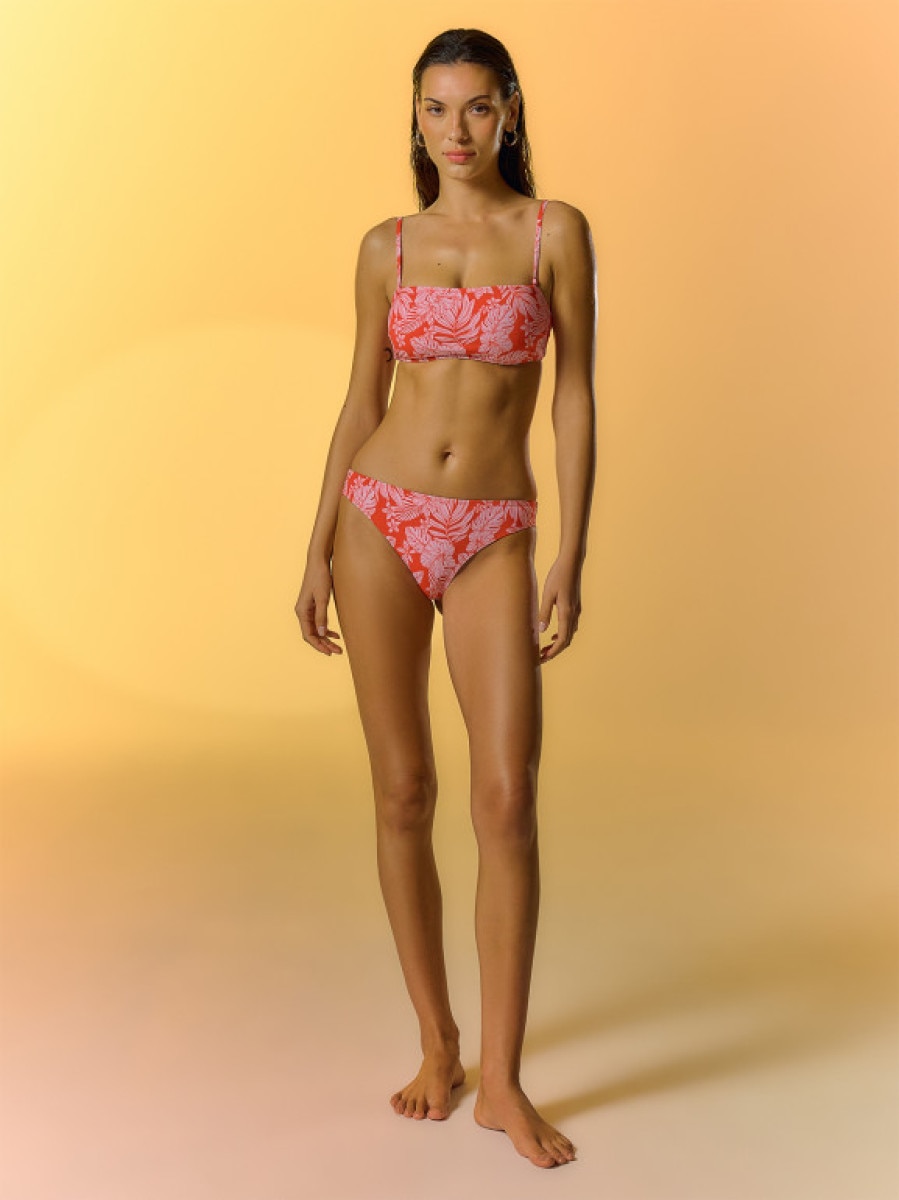 Damski dół od bikini 4F 4FRSS26UBKBF109 - czerwono-biały