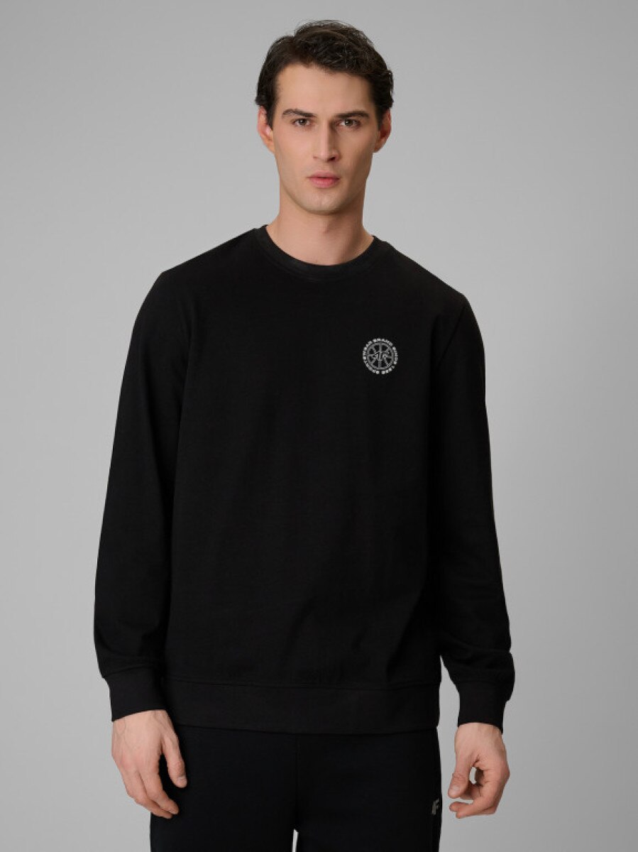 Męski longsleeve bez nadruku 4F 4FRSS26TLONM671 - czarny