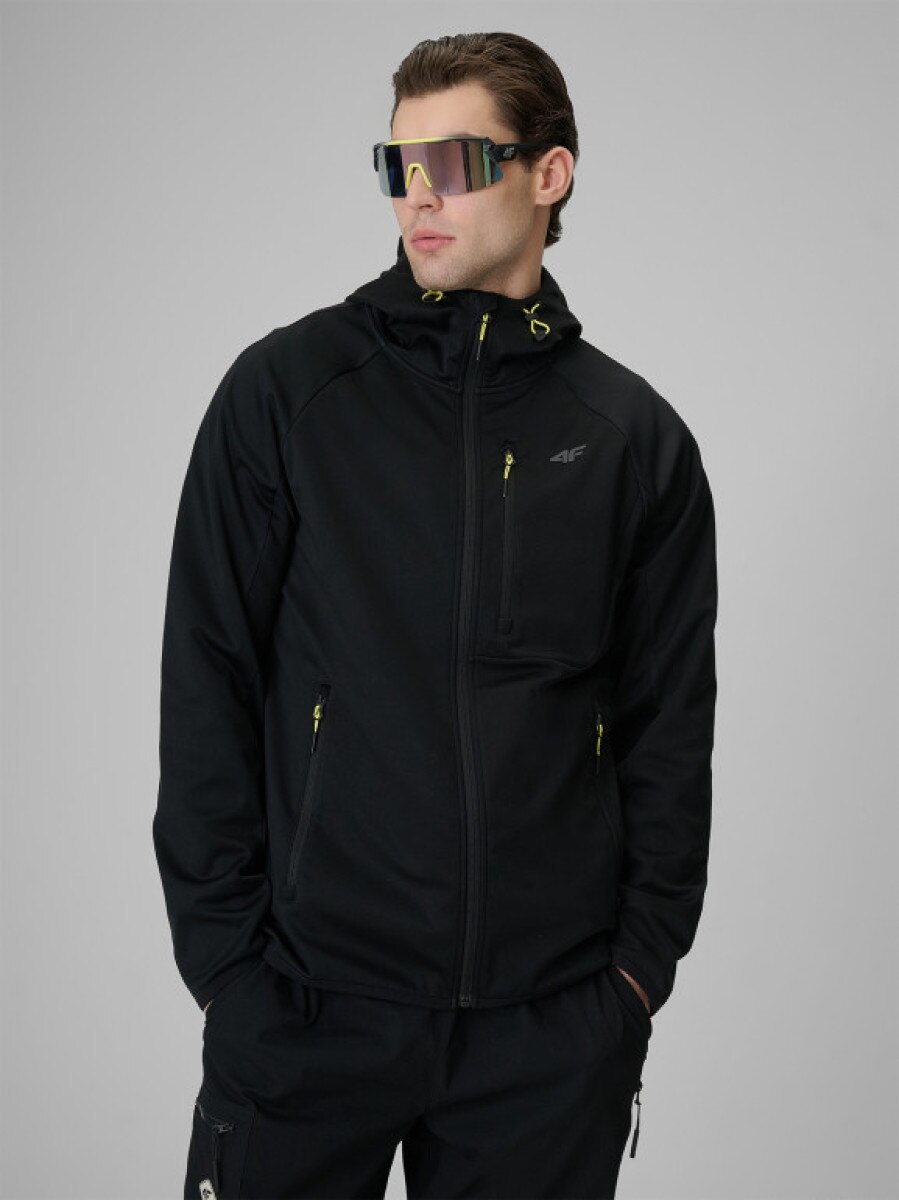 Męska kurtka przejściowa softshell 4F 4FRSS26TSOFM625 - czarna