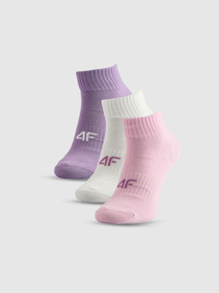Dziewczęce skarpetki (3-pack) 4F 4FJRSS26USOCF0857 - multikolor