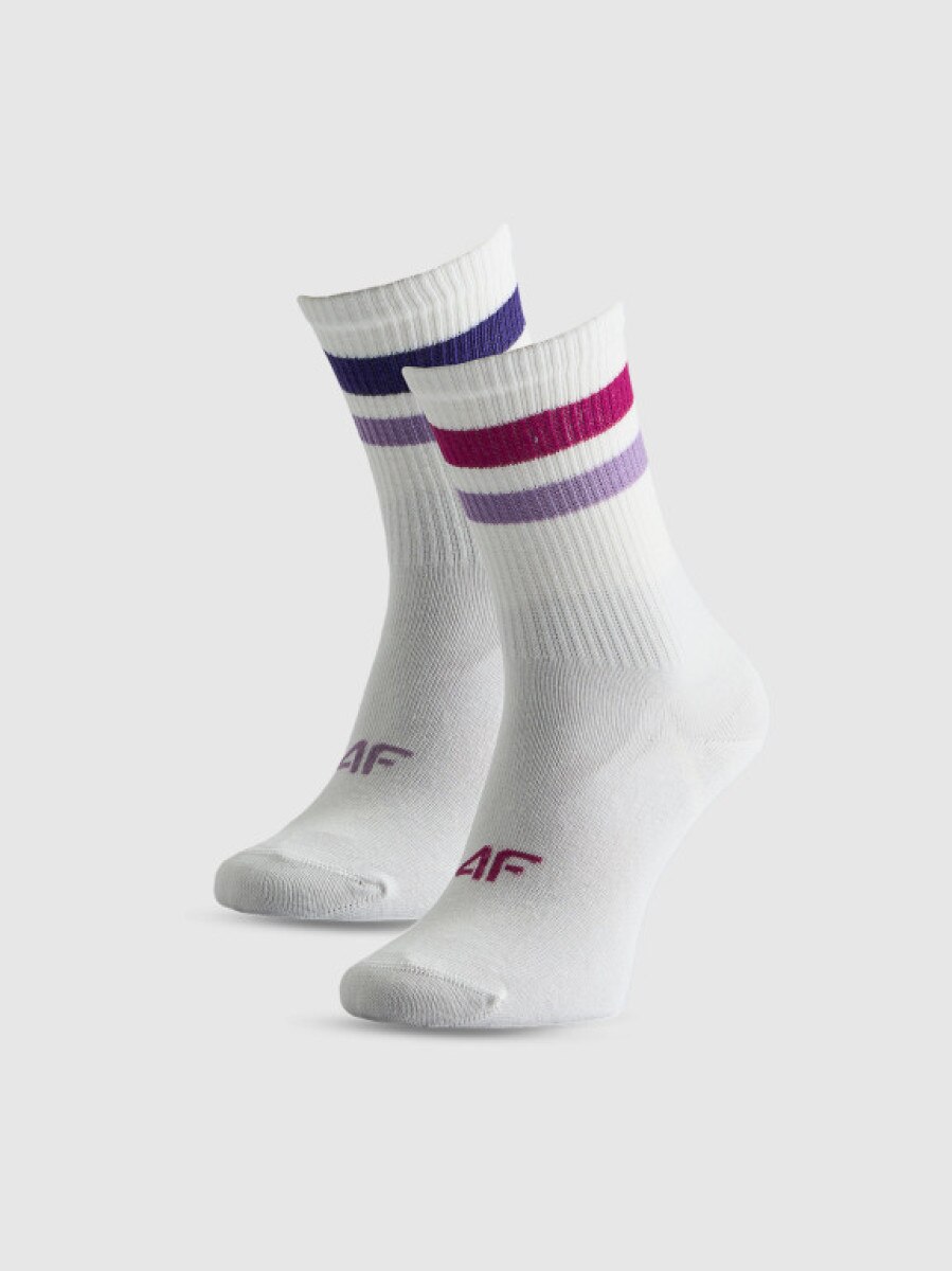 Dziewczęce skarpetki (2-pack) 4F 4FJRSS26USOCF666 - multikolor