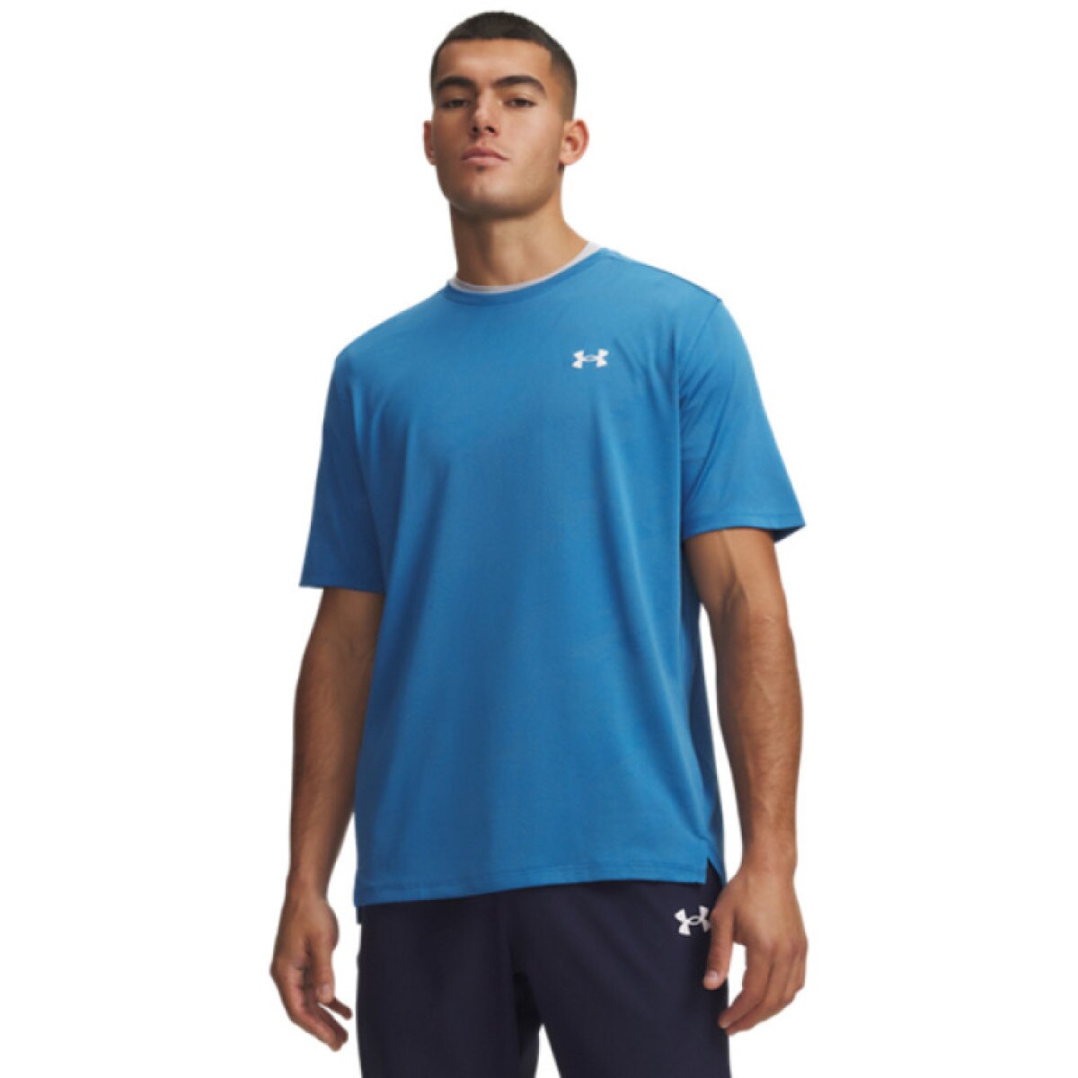 Męska koszulka treningowa Under Armour UA Tech Vent Jcqrd SS - niebieska