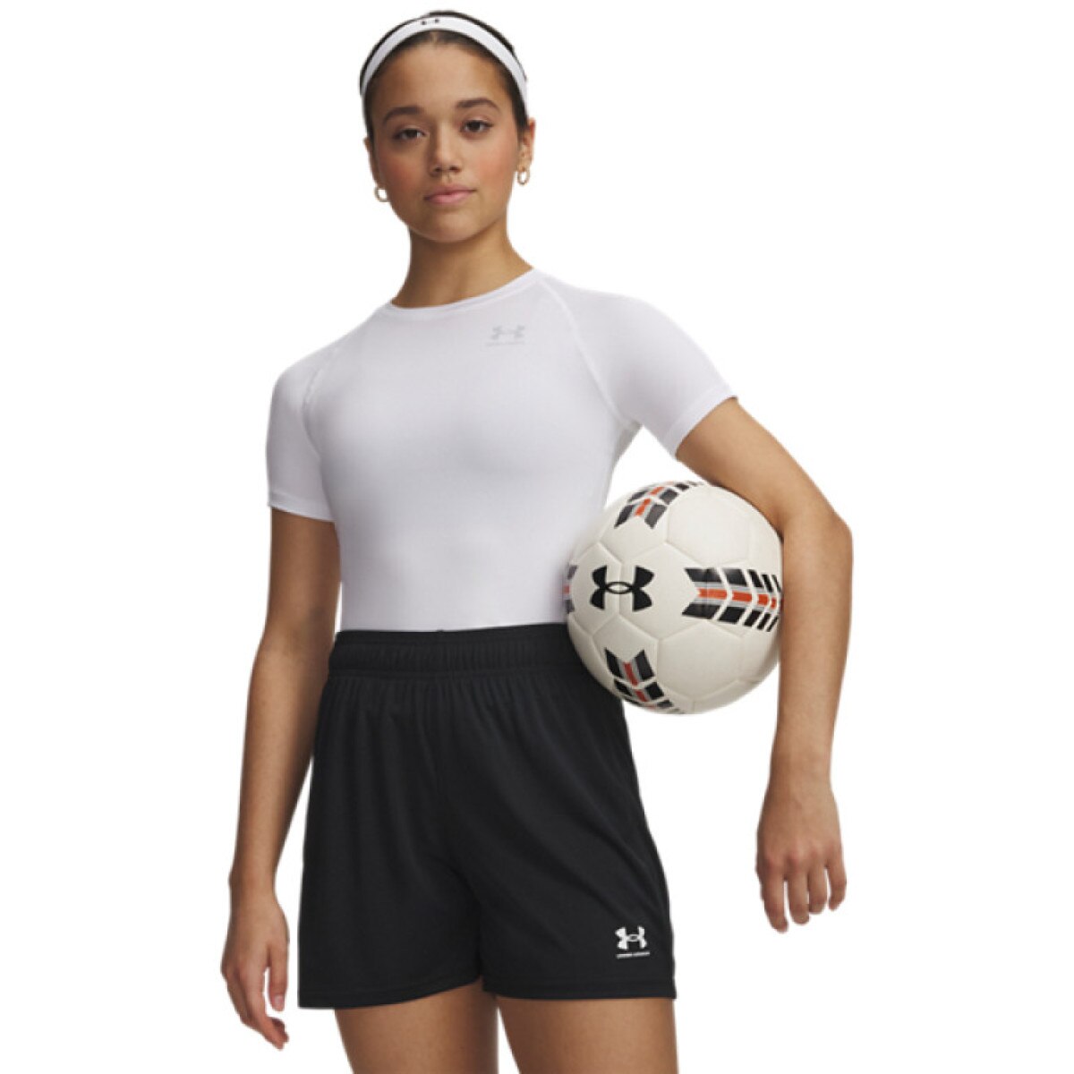 Damska koszulka treningowa Under Armour UA HG Authentics Comp SS - biała
