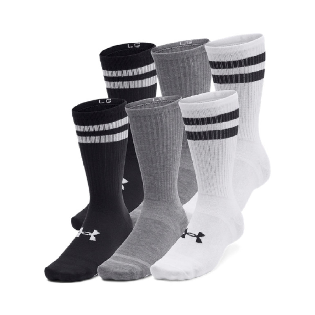 Skarpetki treningowe uniseks (6-pack) Under Armour UA Essential 6pk Crew - czarne