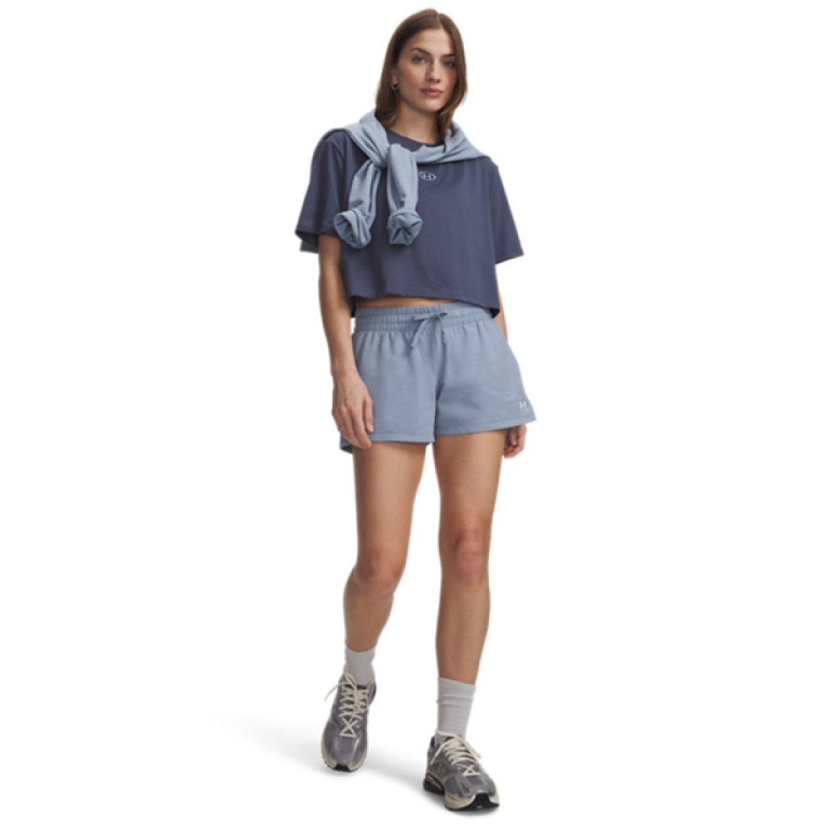 Damskie spodenki dresowe Under Armour UA Sport Terry Short - niebieskie