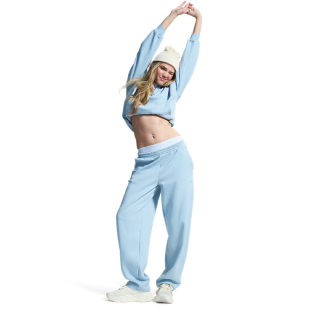 Damskie spodnie dresowe Under Armour UA Icon Fleece Barrel Pant - niebieskie