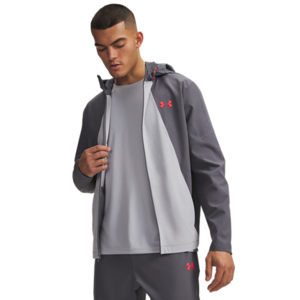 Męska kurtka treningowa Under Armour UA Tech Utility Woven Jckt - szara