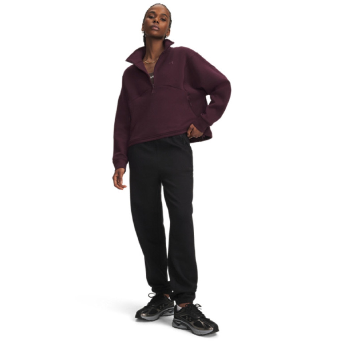 Damskie spodnie dresowe Under Armour Unstoppable Flc Gym Pant - czarne