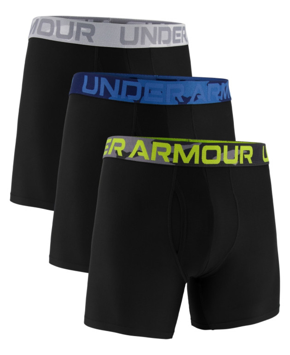 Męska bielizna treningowa (3-pack) Under Armour UA PERFORMANCE TECH - NOVELTY 3\" 3pk - czarna