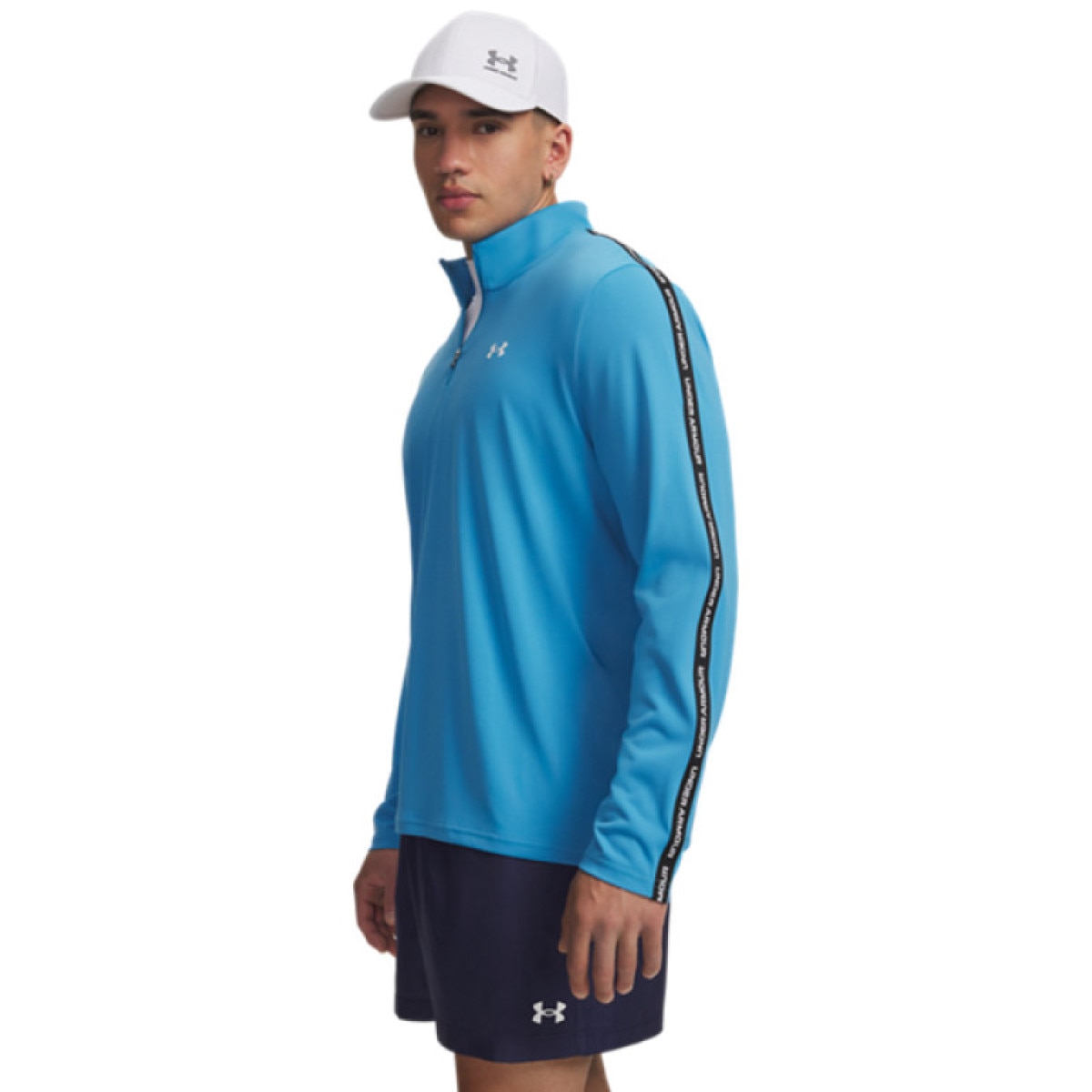 Męska bluza treningowa Under Armour UA Tech Taping 1/2 Zip - niebieska