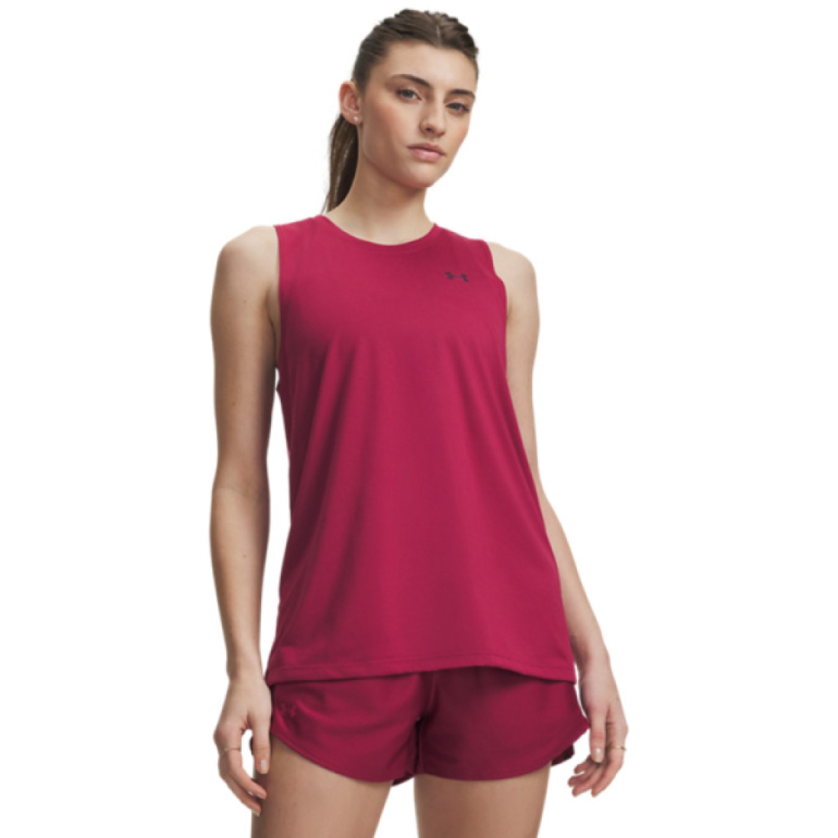 Damski top treningowy Under Armour Tech Tank Solid - czerwony