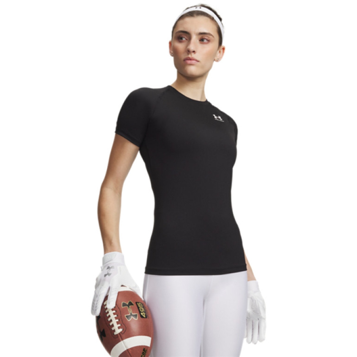 Damska koszulka treningowa Under Armour UA HG Authentics Comp SS - czarna
