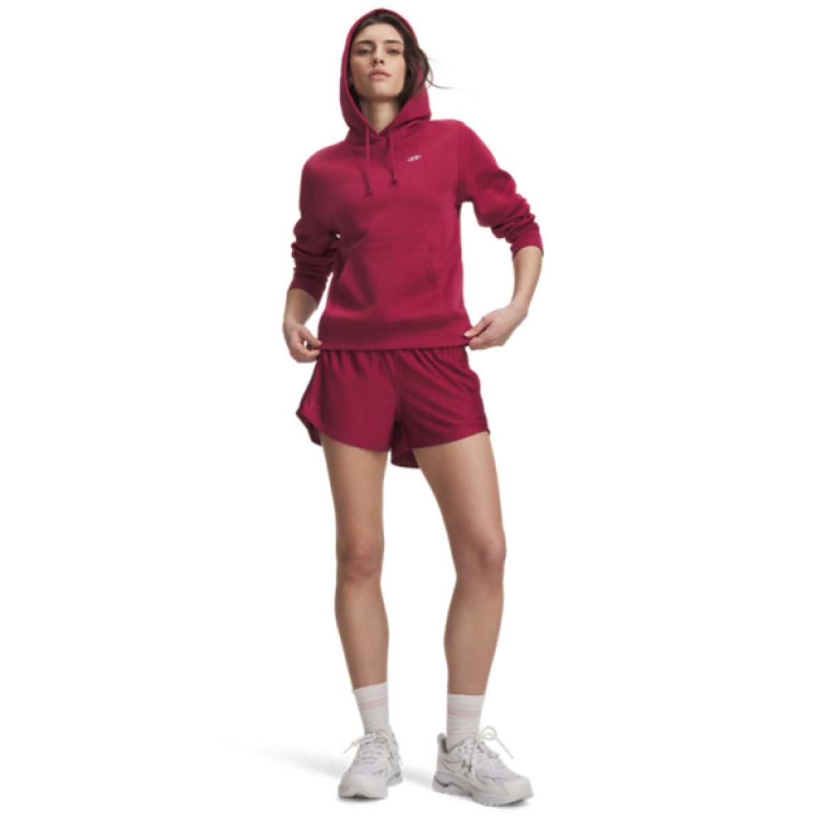 Damskie spodenki treningowe Under Armour Tech Play Up Shorts - czerwone
