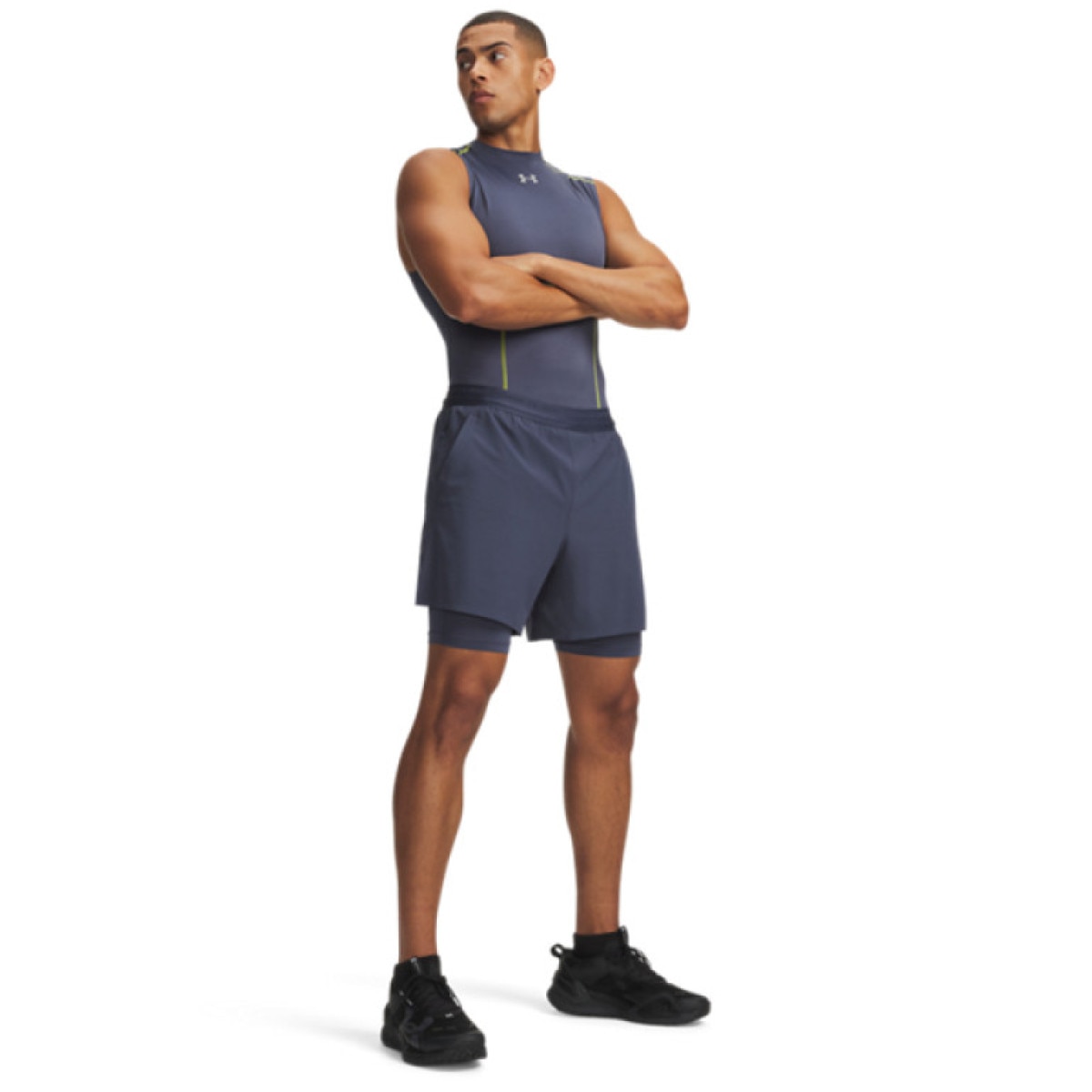 Męskie spodenki treningowe Under Armour UA Vanish Elite 2in1 Short - szare