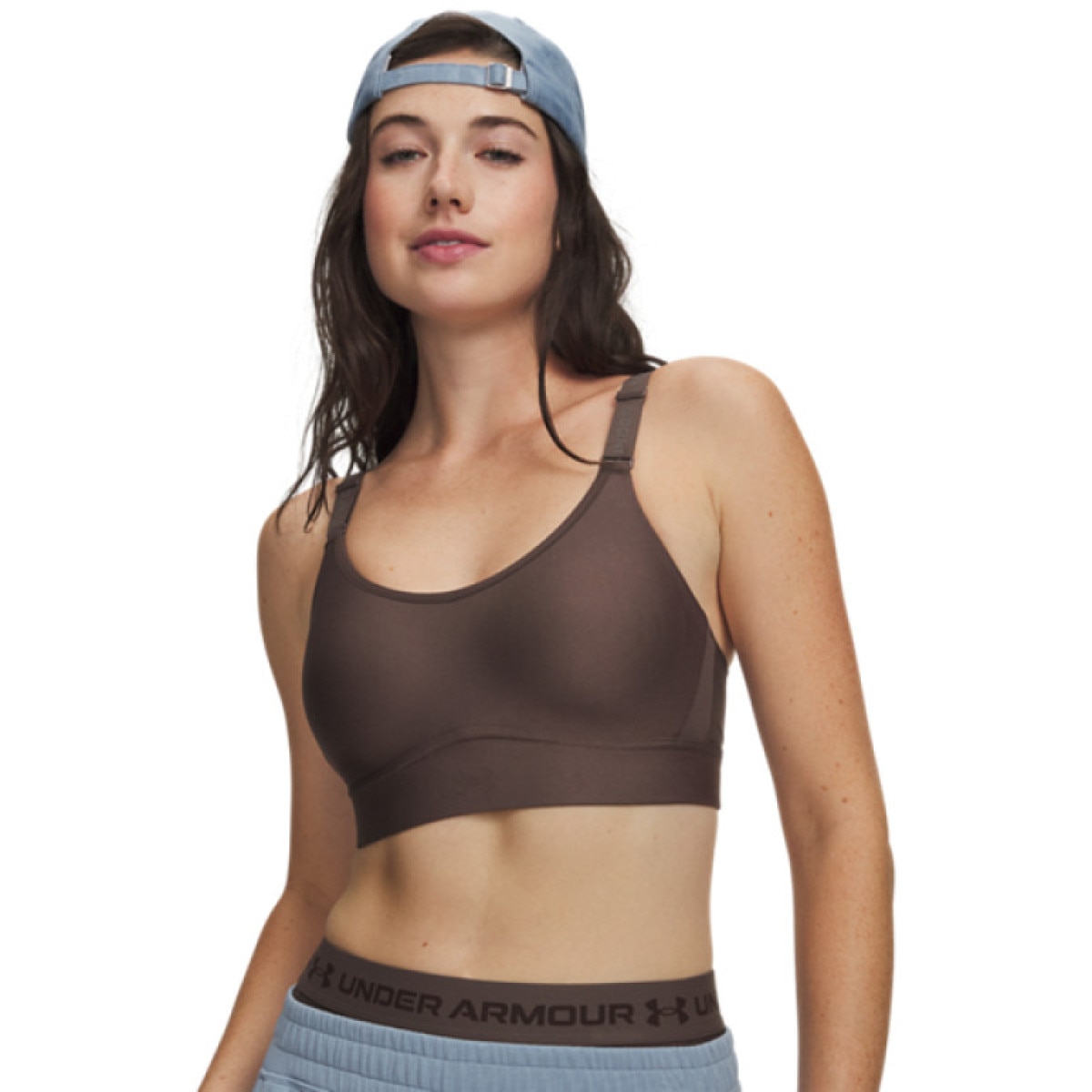 Biustonosz treningowy Under Armour UA Infinity Mid 2.0 Bra - brązowy