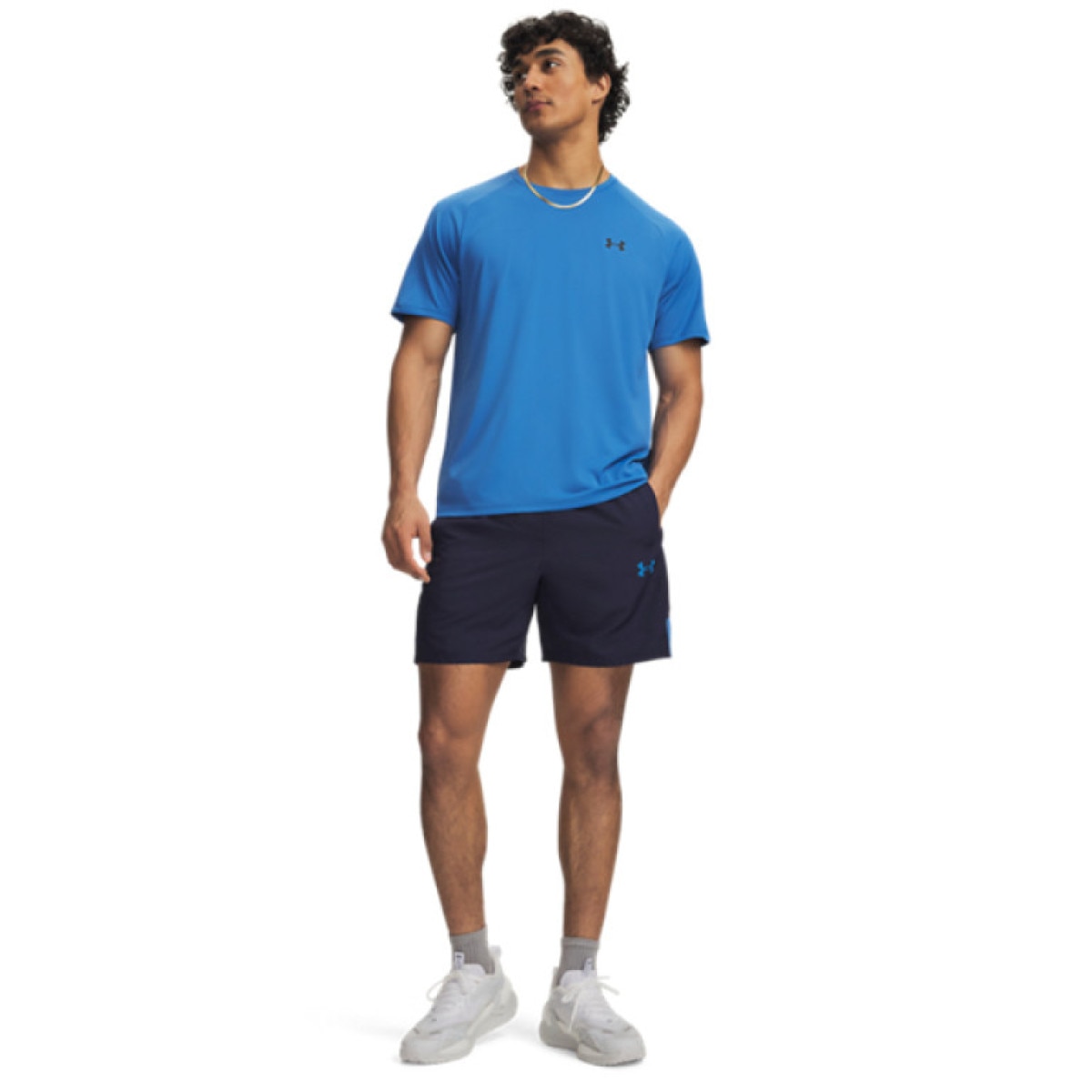 Męskie spodenki treningowe Under Armour UA Tech Utility Shorts - niebieskie