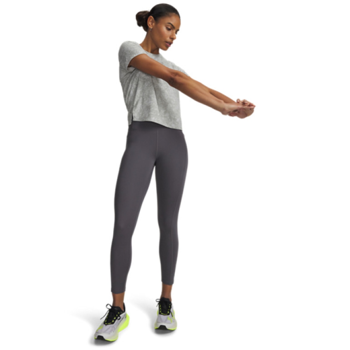 Damskie legginsy do biegania Under Armour UA Velociti Ankle Tights - brązowe