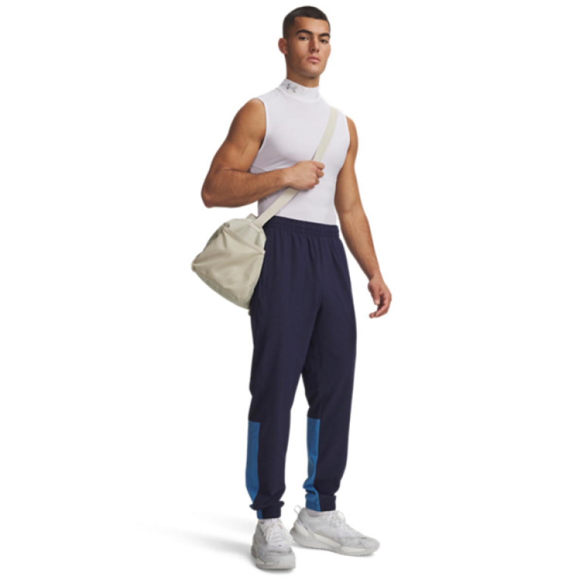 Męskie spodnie treningowe Under Armour UA Tech Utility Woven Pant -  granatowe