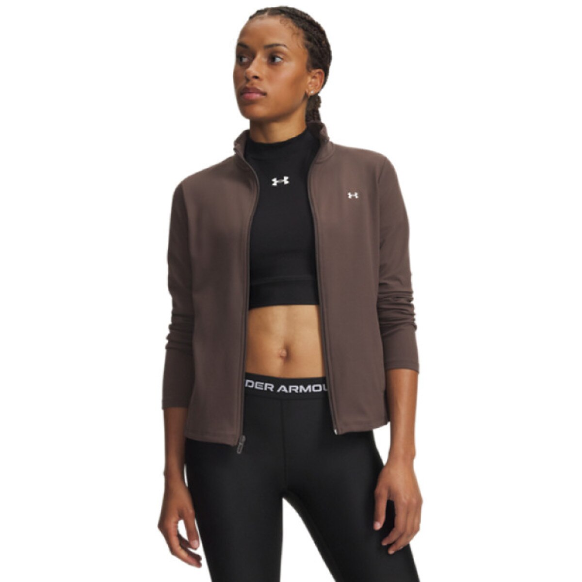 Damska bluza treningowa Under Armour Motion FZ - brązowa