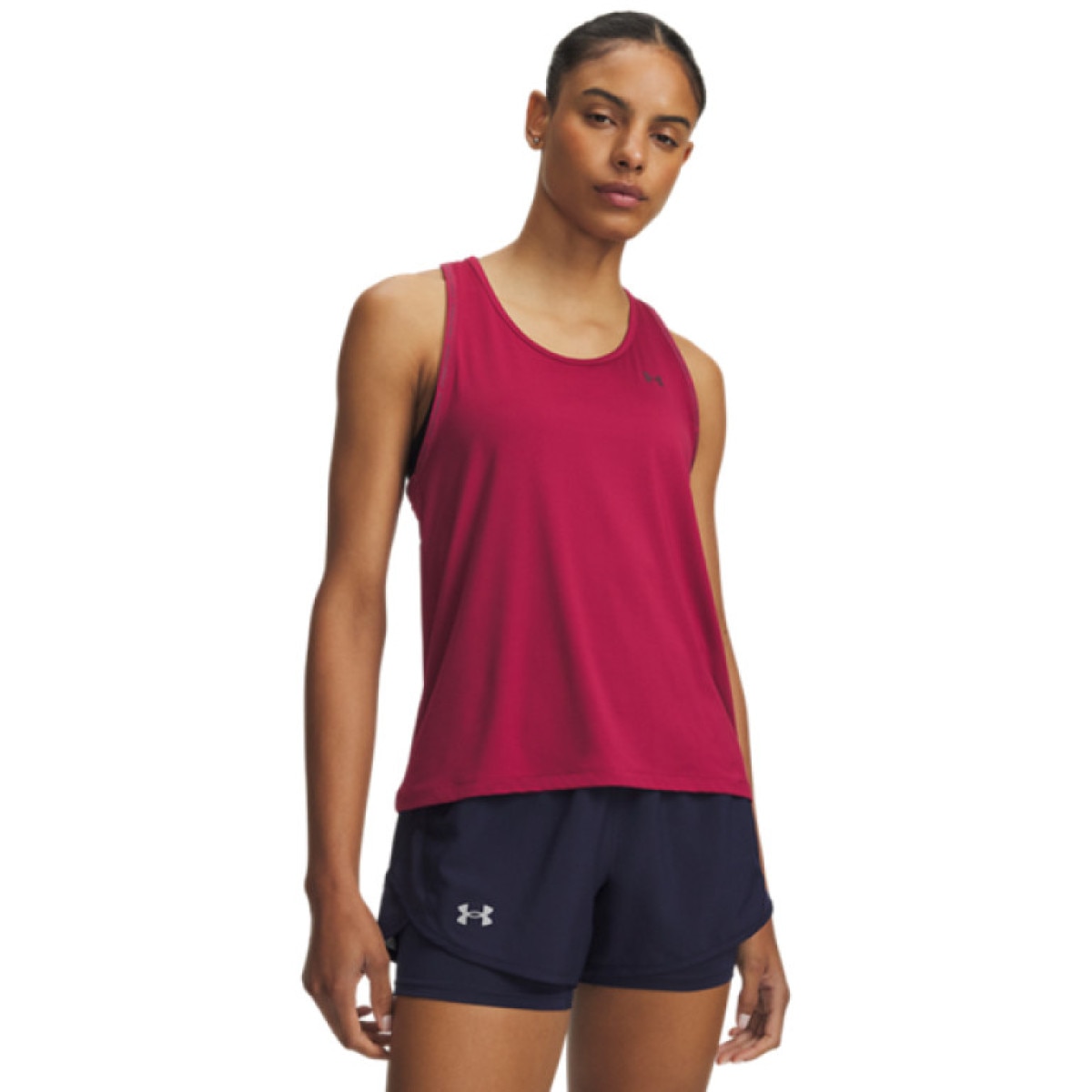 Damski top treningowy Under Armour Tech Knockout Tank - burgundowy