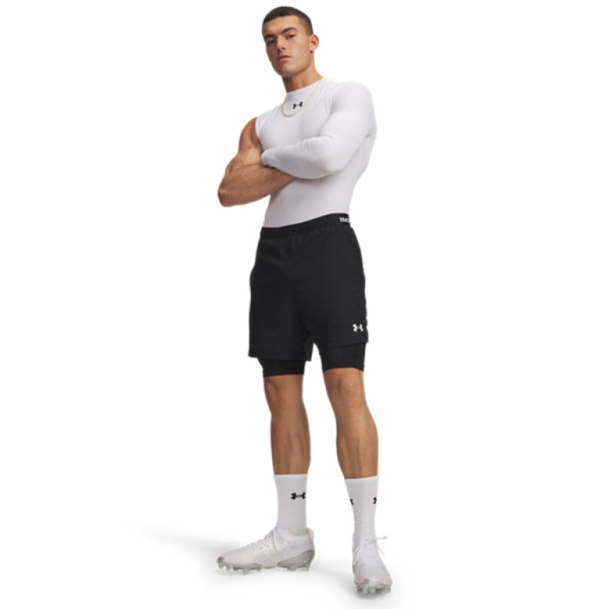 Męskie spodenki treningowe 2w1 Under Armour UA Vanish Wven Short 2.0 2n1 - czarne